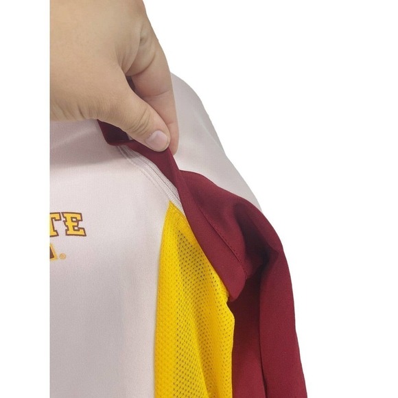 Authentic Jacket Medium Iowa State Cyclones Ladies Athletic Zip Up Red White NWT - Picture 2 of 6